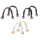 Braided purse / handbag handle with rings length 54 cm - Black (2 Pieces) Braided purse / handbag handle with rings length 54 cm - Black (2 Pieces)