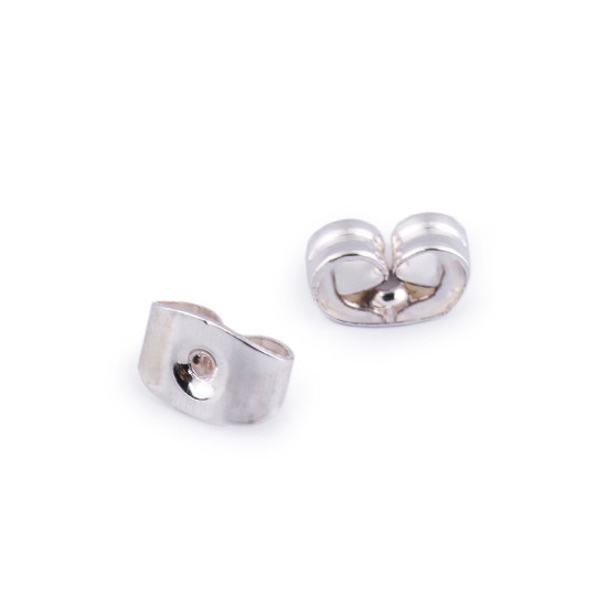 Zatyczki do kolczyków 4x6 mm - Srebrny (50 Sztuki) Zatyczki do kolczyków 4x6 mm - Srebrny (50 Sztuki)