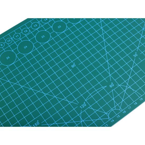 Double-sided cutting mat 22x30 cm - Teal (4 Pieces) Double-sided cutting mat 22x30 cm - Teal (4 Pieces)