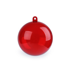 Acrylkugel ø6 cm transparent zweiteilig - Rot (12 Stücke)