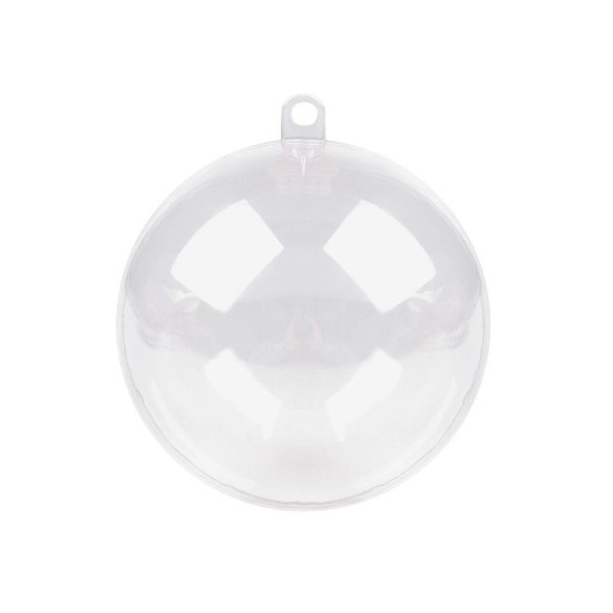 Clear plastic fillable ball ornament ø8.5 cm - Transparent (2 Pieces) Clear plastic fillable ball ornament ø8.5 cm - Transparent (2 Pieces)