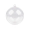 Decorazione a sfera, da decorare, in plastica trasparente, ø 8,5 cm - Trasparente (12 Pezzi)