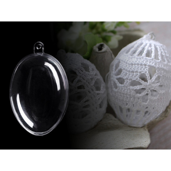 Acryl-eier 4,5x6 cm transparent zweiteilig - Transparent (2 Stücke) Acryl-eier 4,5x6 cm transparent zweiteilig - Transparent (2 Stücke)