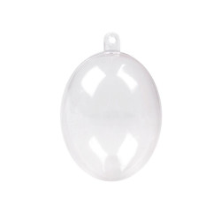 Acryl-eier 4,5x6 cm transparent zweiteilig - Transparent (2 Stücke)