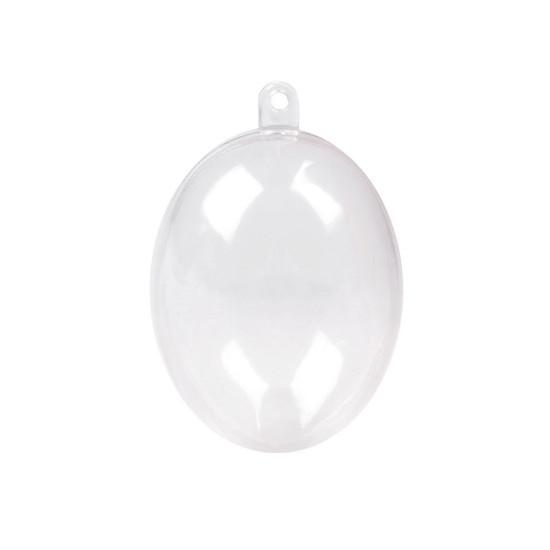 Acryl-eier 4,5x6 cm transparent zweiteilig - Transparent (2 Stücke) Acryl-eier 4,5x6 cm transparent zweiteilig - Transparent (2 Stücke)