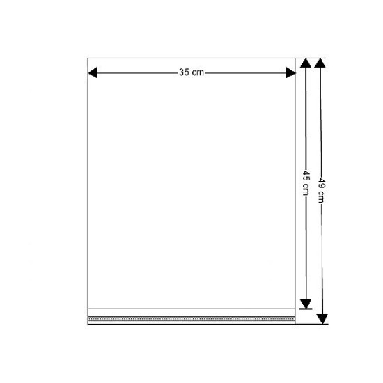 Clear plastic adhesive seal bags 35x45 cm - Transparent (2600 Pieces) Clear plastic adhesive seal bags 35x45 cm - Transparent (2600 Pieces)