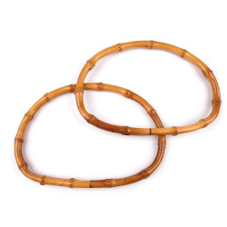 Bamboo handbag handle 14.5x19.5 cm - Bamboo mid (10 Pieces)