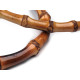 Bamboo handle for purses / handbags ø15 cm - Bamboo dark (2 Pieces) Bamboo handle for purses / handbags ø15 cm - Bamboo dark (2 Pieces)