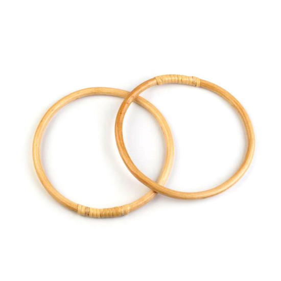 Bambusz táskafül / álomfogó ø15; ø17 cm /külső méret - Világos bambusz (1 Darab) Bambusz táskafül / álomfogó ø15; ø17 cm /külső méret - Világos bambusz (1 Darab)