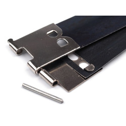 Coin purse spring frame 14x100 mm - Platinum (10 Pairs)