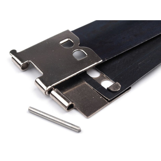 Telaio a molla, per portamonete, dimensioni: 14 x 100 mm - Platino (10 Paia) Telaio a molla, per portamonete, dimensioni: 14 x 100 mm - Platino (10 Paia)