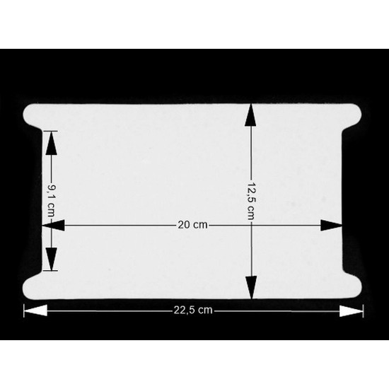 Karta papierowa 12,5x22,5cm z wycięciem - White (50 Sztuki) Karta papierowa 12,5x22,5cm z wycięciem - White (50 Sztuki)