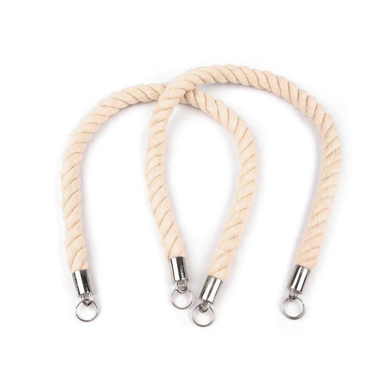 Manici in corda per borse, lunghezza: 70 cm - Ecru chiaro (25 Pezzi) Manici in corda per borse, lunghezza: 70 cm - Ecru chiaro (25 Pezzi)