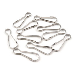 Karabiner 10x32 mm - Nickel (100 Stücke)