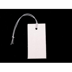 Cenówka papierowa / metka 18x36 mm z gumką - White (1000 Sztuki)