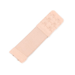 Przedłużka / zapięcie / haftki dwurzędowe szerokość 30 mm z gumką - Pudrowy (1 Sztuka)