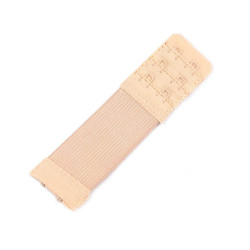 Przedłużka / zapięcie / haftki dwurzędowe szerokość 30 mm z gumką - Cielisty (1 Sztuka)