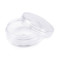 Clear plastic jar 5x2 cm with screw lid - Transparent (6 Pieces)
