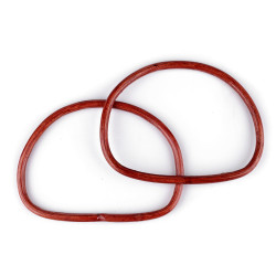 Bamboo bag handle 14x17.5 cm - Red-brown (10 Pieces)
