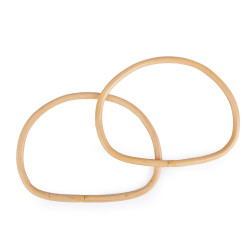 Bamboo bag handle 14x17.5 cm - Bamboo light (10 Pieces)