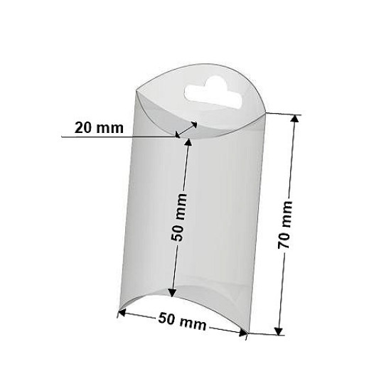 Clear packaging box with hang hole 5x7 cm - Transparent (400 Pieces) Clear packaging box with hang hole 5x7 cm - Transparent (400 Pieces)