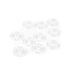 Felvarrható műanyag patent / összenyomható gomb ø25 mm - Transparent (30 Párok)