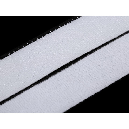 Nylon back-to-back hook and loop fastener width 20 mm - White (1 Meter) Nylon back-to-back hook and loop fastener width 20 mm - White (1 Meter)