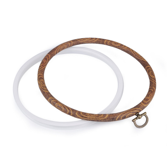Aro flexible para bordar ø16 cm - Marrón (1 Pieza) Aro flexible para bordar ø16 cm - Marrón (1 Pieza)