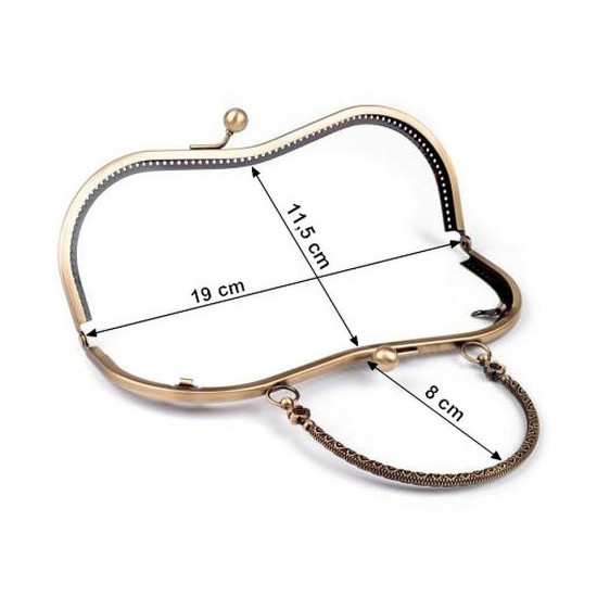 Metal purse frames, sew-in - Nickel (2 Pieces) Metal purse frames, sew-in - Nickel (2 Pieces)