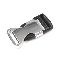 Klamra z regulatorem szerokość 20 mm - Czarny (1 Para)