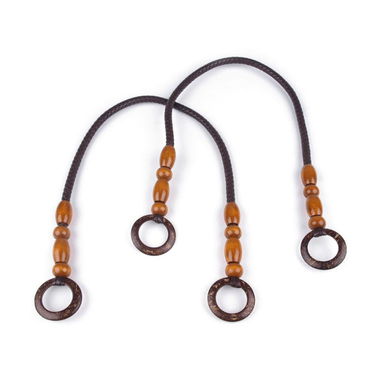 Braided handles for purses / handbags length 70-78 cm - Black (4 Pieces) Braided handles for purses / handbags length 70-78 cm - Black (4 Pieces)