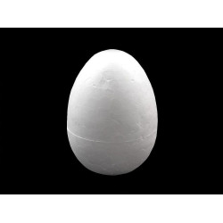 Diy polystyrene eggs 4.7x6.8 cm solid - White (20 Pieces)