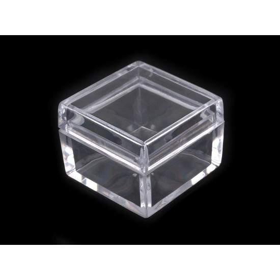 Dose aus kunststoff 2,5x2,5x1,5 cm rechteck - Transparent (1 Stück) Dose aus kunststoff 2,5x2,5x1,5 cm rechteck - Transparent (1 Stück)