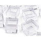Dose aus kunststoff 2,5x2,5x1,5 cm rechteck - Transparent (1 Stück) Dose aus kunststoff 2,5x2,5x1,5 cm rechteck - Transparent (1 Stück)