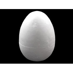 Diy polystyrene eggs 6.5x9.5 cm solid - White (10 Pieces)