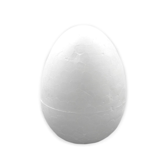 Diy polystyrene eggs 7x11 cm solid - White (10 Pieces)
