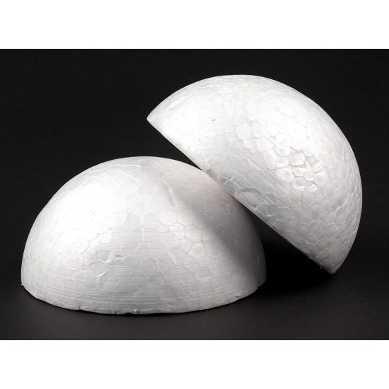 Półkula styropianowa ø13 cm - White (10 Sztuki) Półkula styropianowa ø13 cm - White (10 Sztuki)