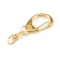 Anneau de porte-clés métallique pivotant, 18 x 40 mm - Métal doré (10 Pièces)