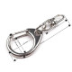Karabińczyk metalowy z krętlikiem 18x40 mm - Nikiel (100 Sztuki) Karabińczyk metalowy z krętlikiem 18x40 mm - Nikiel (100 Sztuki)