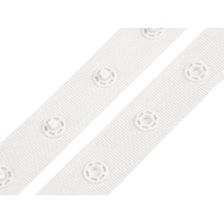 Bodykapocs 18 mm patent szalag - Fehér (1 Méter)
