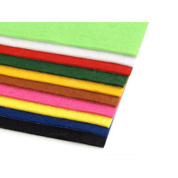 Filc dekoracyjny 20x30cm samoprzylepny - Mix (10 Sztuki)