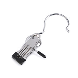 Metal single clip hanger - Silver (20 Pieces)