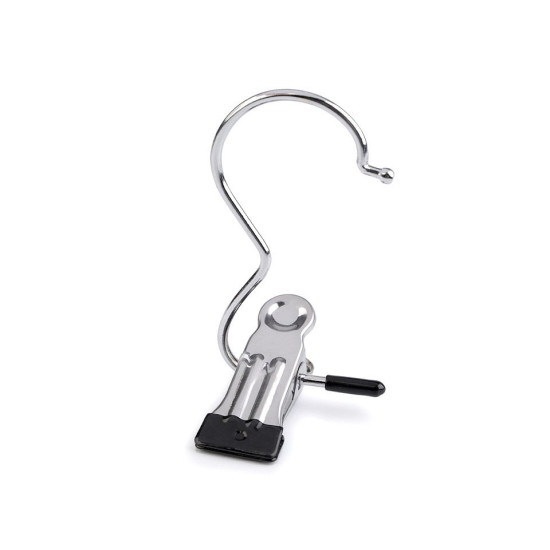 Metal single clip hanger - Silver (5 Pieces)
