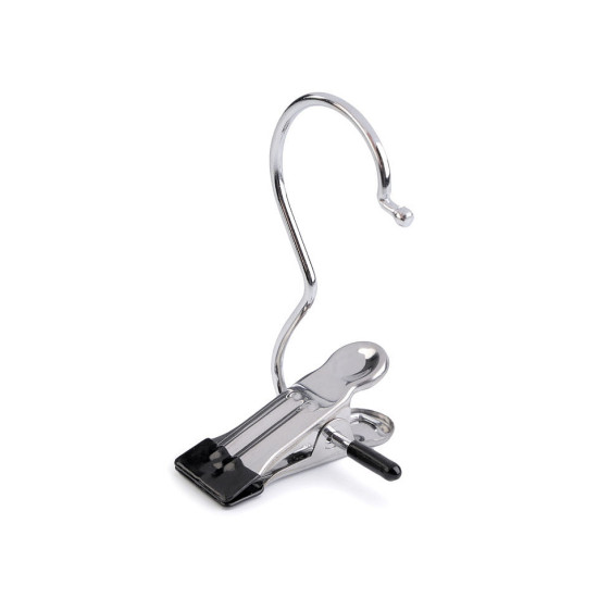 Metal single clip hanger - Silver (5 Pieces)