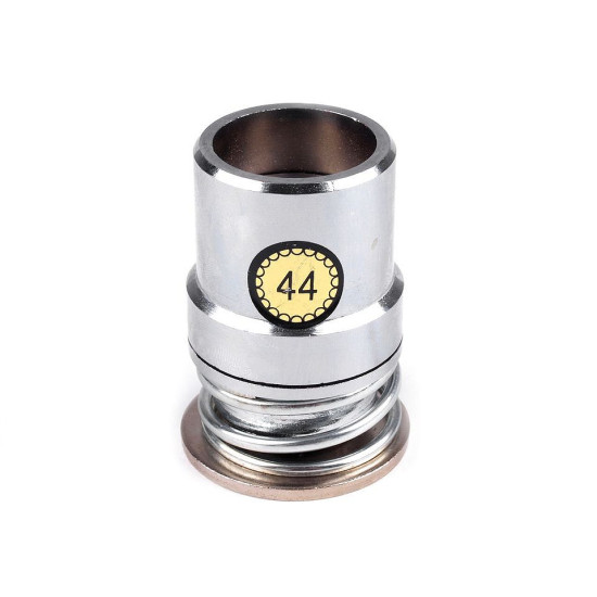 Hand press dies mold for self cover button, size 16", 18", 20", 24", 26", 28", 32", 36", 40", 44" - Nickel (1 Set) Hand press dies mold for self cover button, size 16", 18", 20", 24", 26", 28", 32", 36", 40", 44" - Nickel (1 Set)