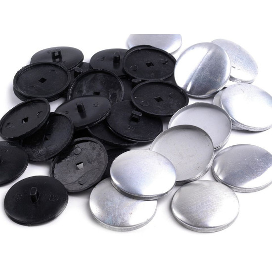 Self cover button size 60' - Black (10 Sets) Self cover button size 60' - Black (10 Sets)