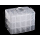 Plastic beads box 18x24x16 cm with handle - Transparent (3 Pieces) Plastic beads box 18x24x16 cm with handle - Transparent (3 Pieces)