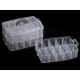 Plastic beads box 18x24x16 cm with handle - Transparent (3 Pieces) Plastic beads box 18x24x16 cm with handle - Transparent (3 Pieces)