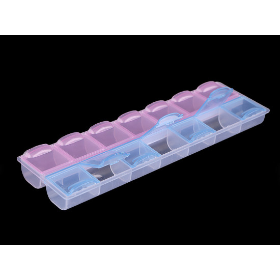 Boîte à perles en plastique, 6 x 21,5 x 2 cm - Glace bleue (1 Pièce) Boîte à perles en plastique, 6 x 21,5 x 2 cm - Glace bleue (1 Pièce)