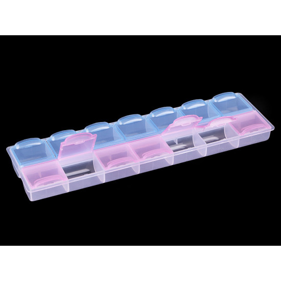 Boîte à perles en plastique, 6 x 21,5 x 2 cm - Glace bleue (1 Pièce) Boîte à perles en plastique, 6 x 21,5 x 2 cm - Glace bleue (1 Pièce)